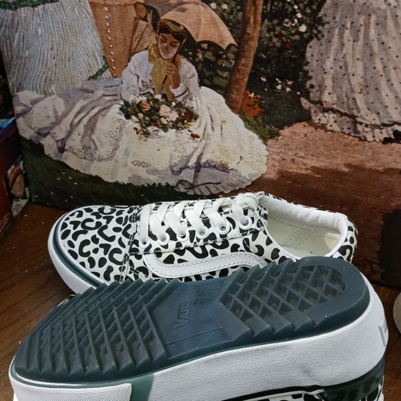 VANS 🛹Stacked Platform Blue,👟🐆Cheetah,Trendy SLIP Resistant. - Picture 7 of 16